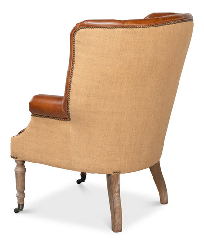 Welsh Leather & Jute Chair