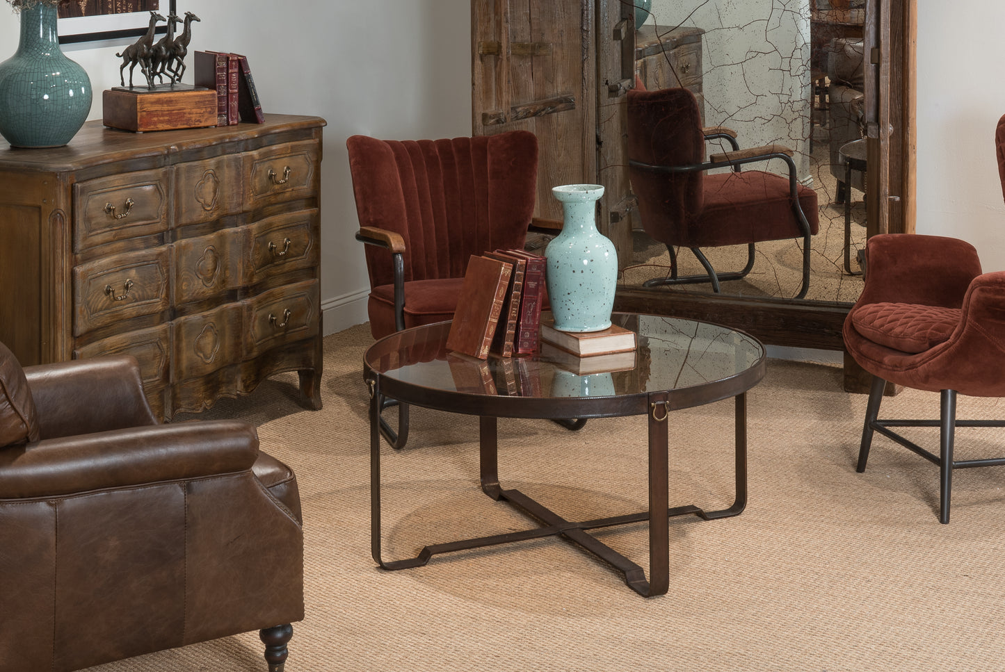 HARNESS ROUND COFFEE TABLE