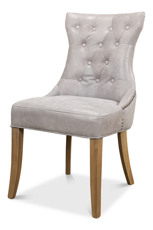 Sophie Side Chair, Gray Leather