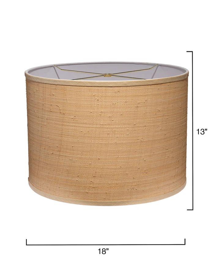 Drum Shade in Raffia, Large