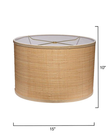 Drum Shade in Raffia, Medium