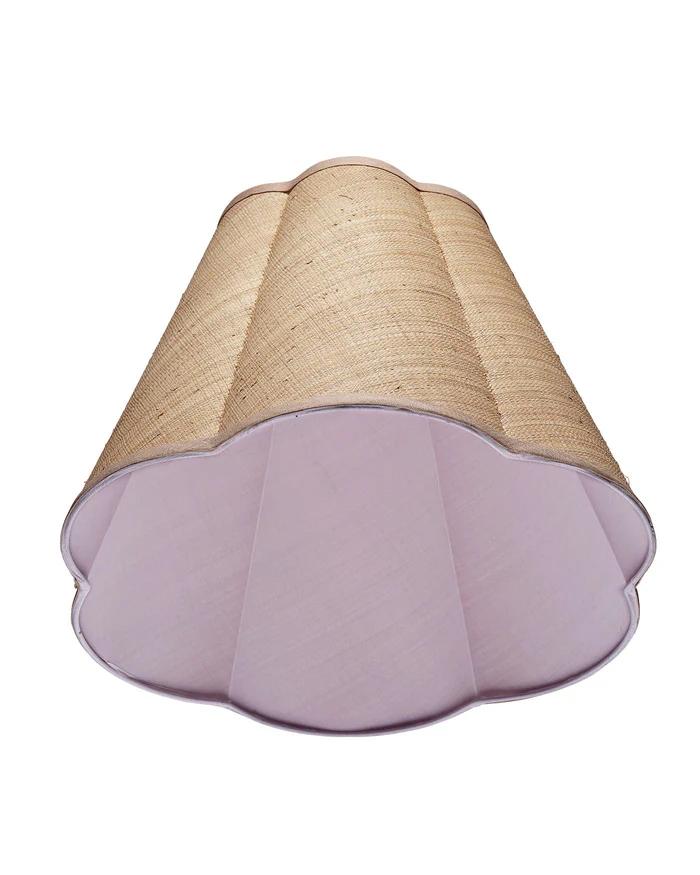 Scalloped Lamp Shade in Raffia, Large