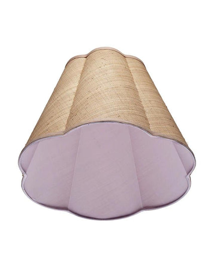 Scalloped Lamp Shade in Raffia, Large