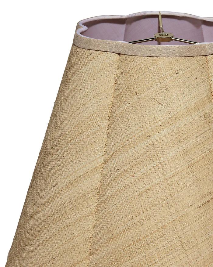 Scalloped Lamp Shade in Raffia, Large