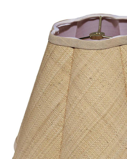 Scalloped Lamp Shade in Raffia, Small