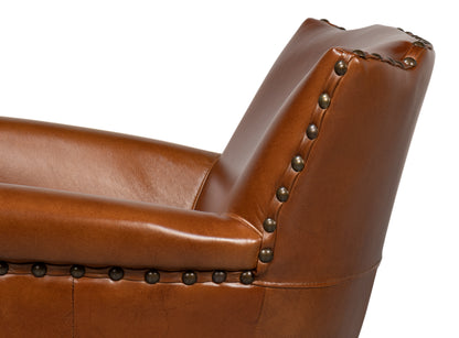 TOPEKA CHAIR, VINTAGE HAVANA LEATHER