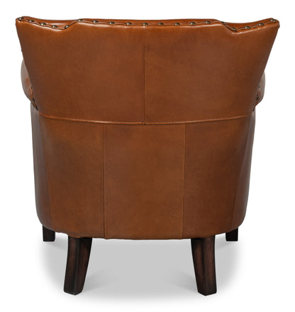 TOPEKA CHAIR, VINTAGE HAVANA LEATHER