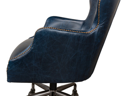 ANDREW JACKSON DESK CHAIR, CHATEAU BLUE