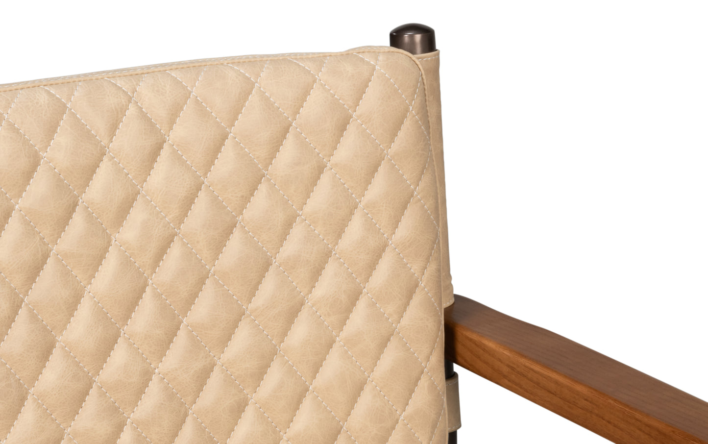 The Harley Chair-Cappuccino White Leather
