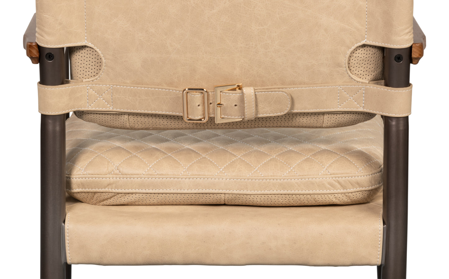 The Harley Chair-Cappuccino White Leather