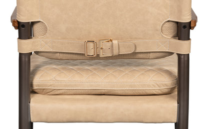 The Harley Chair-Cappuccino White Leather