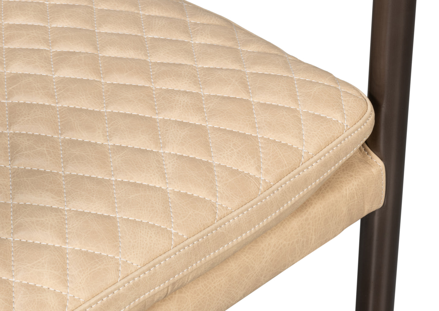 The Harley Chair-Cappuccino White Leather