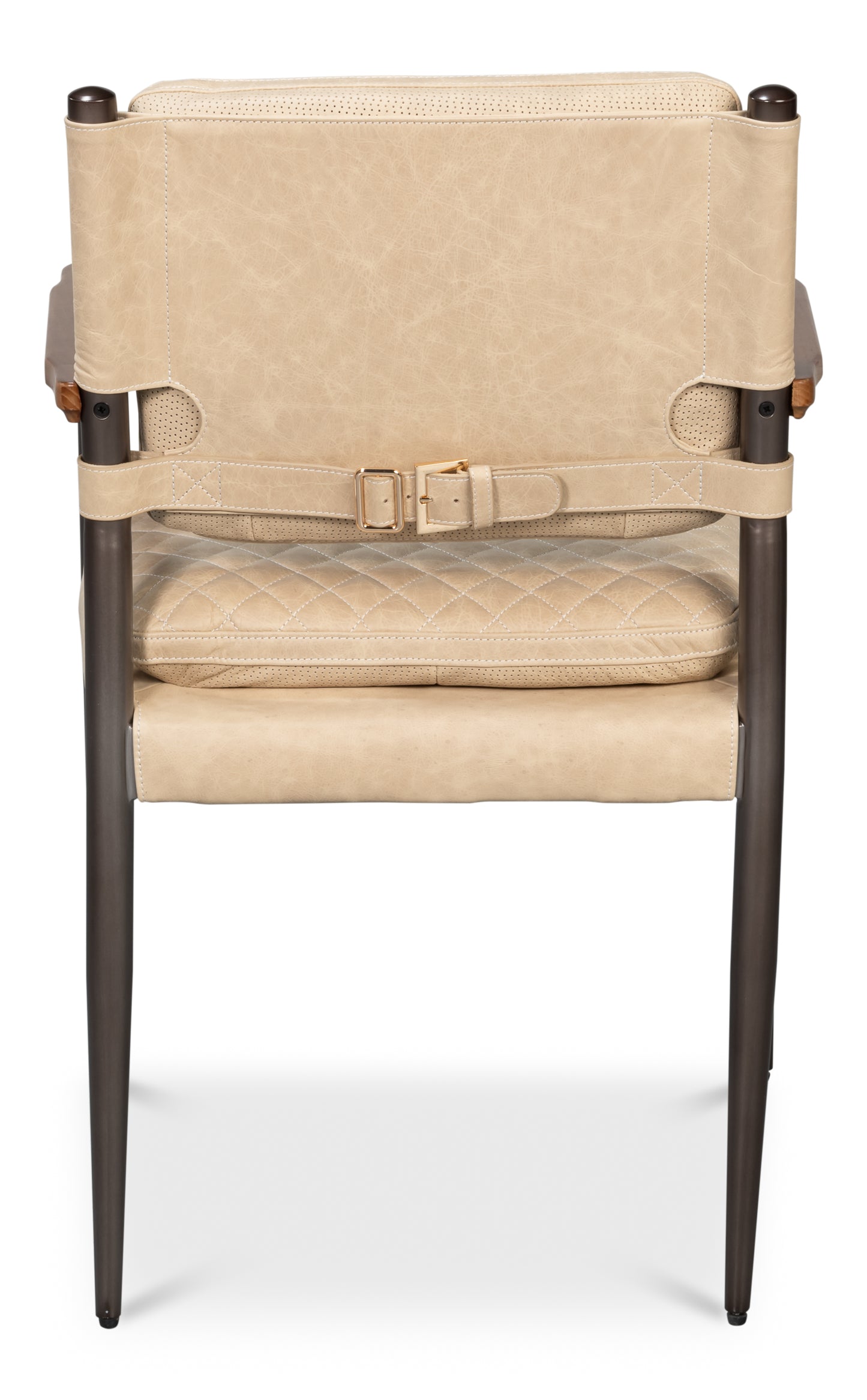 The Harley Chair-Cappuccino White Leather