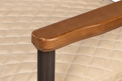 The Harley Chair-Cappuccino White Leather