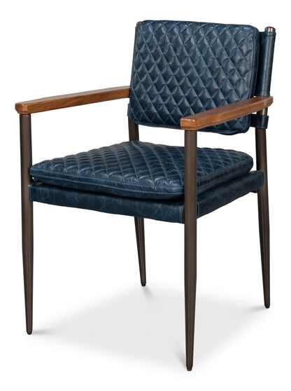 The Harley Chair-Chateau Blue Leather