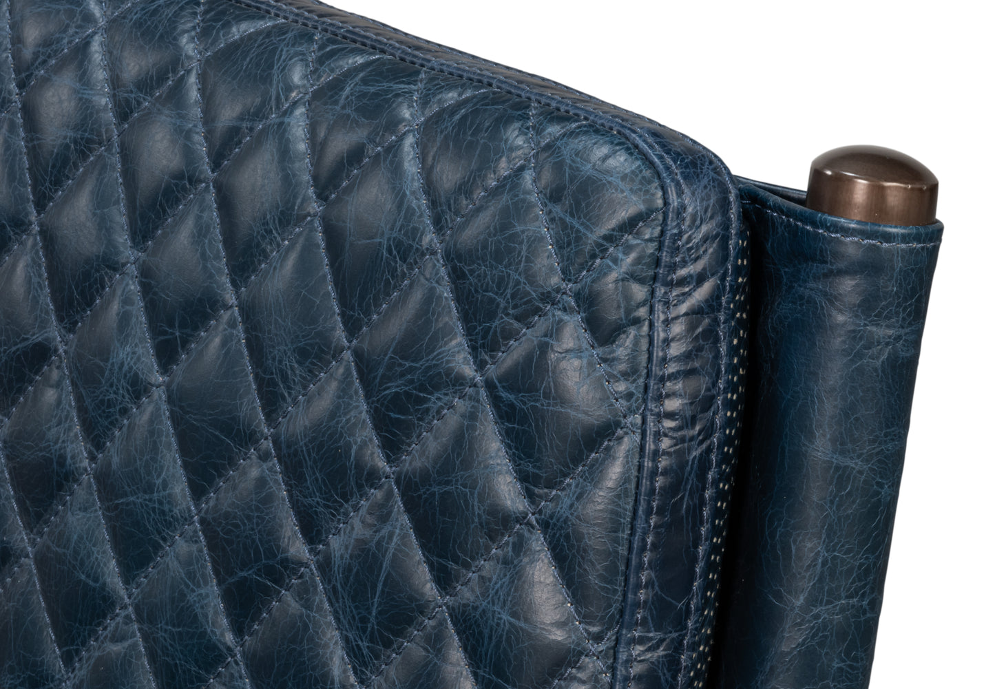 The Harley Chair-Chateau Blue Leather