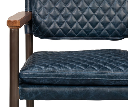 The Harley Chair-Chateau Blue Leather