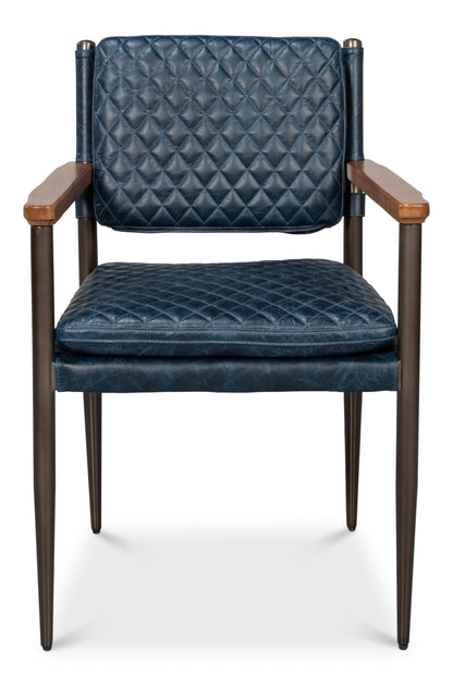 The Harley Chair-Chateau Blue Leather