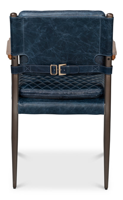 The Harley Chair-Chateau Blue Leather