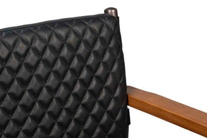 The Harley Chair-Onyx Black Leather