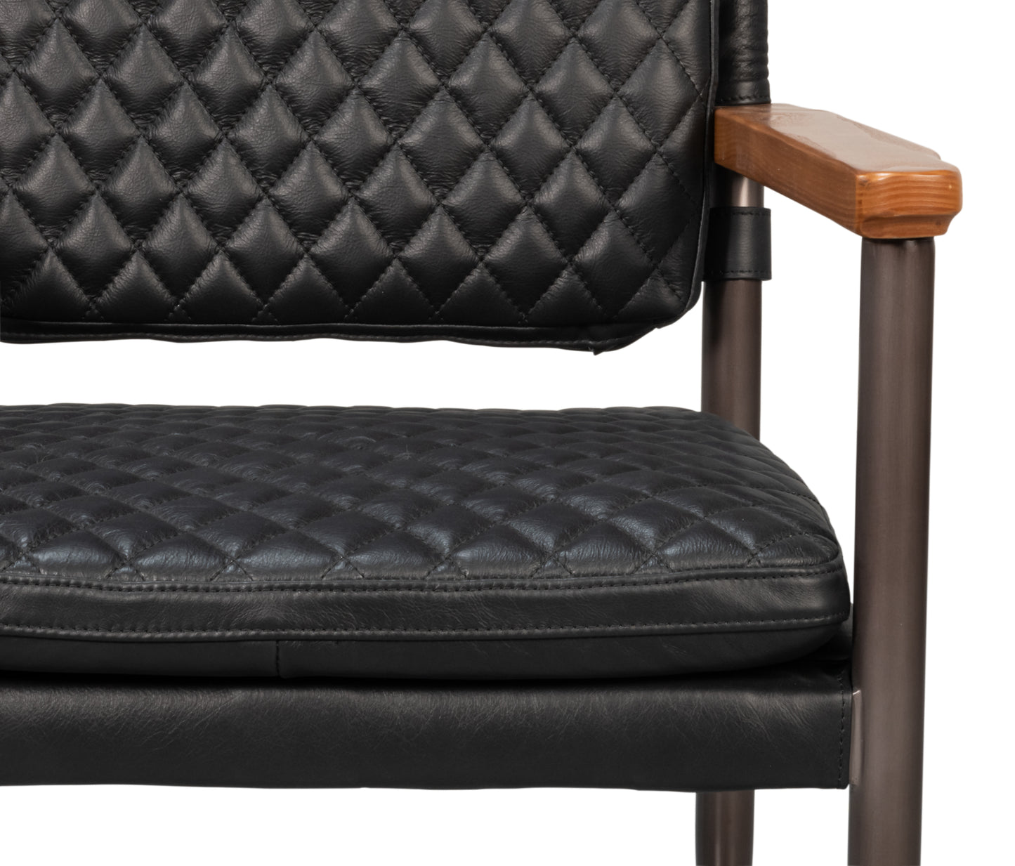 The Harley Chair-Onyx Black Leather