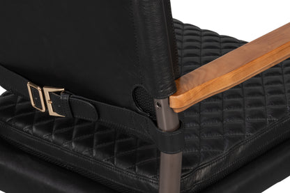 The Harley Chair-Onyx Black Leather