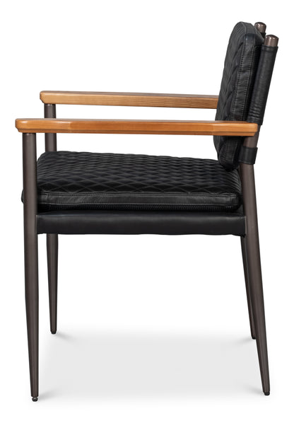 The Harley Chair-Onyx Black Leather