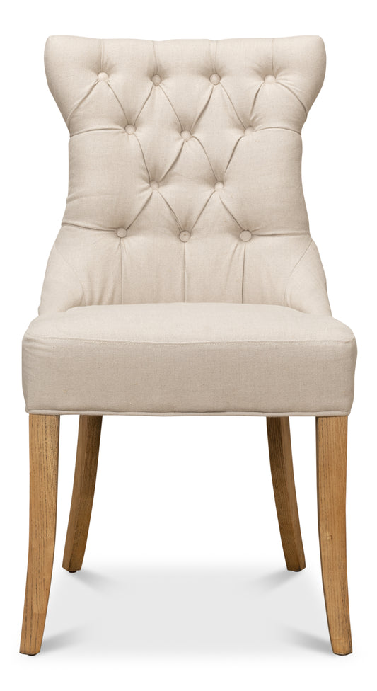 Sophie Side Chair, White Linen