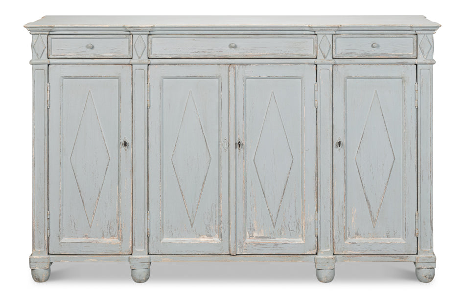 Diamond Wall Sideboard Blue/Grey