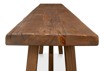 DOUBLE X BASE SOFA TABLE, TAN