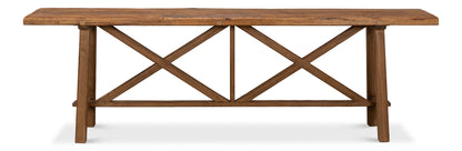 DOUBLE X BASE SOFA TABLE, TAN