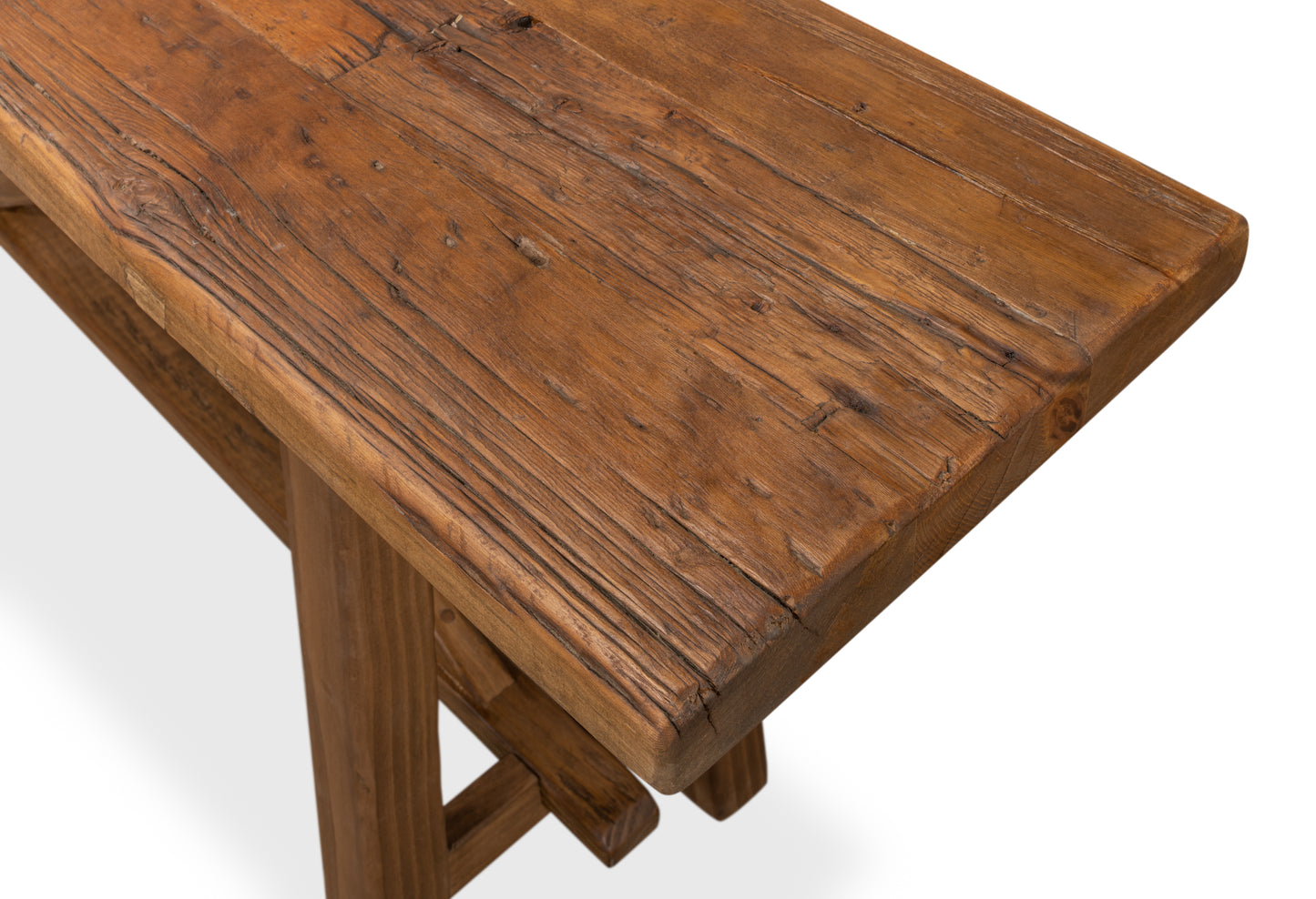 DOUBLE X BASE SOFA TABLE, TAN