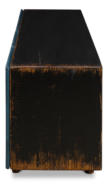 Low Wall Console For TV - Blue