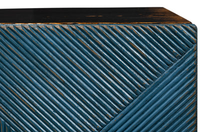 Low Wall Console For TV - Blue