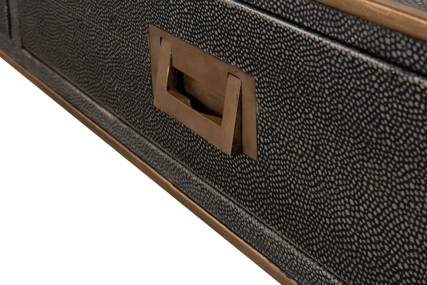 Grey Leather Shagreen Desk