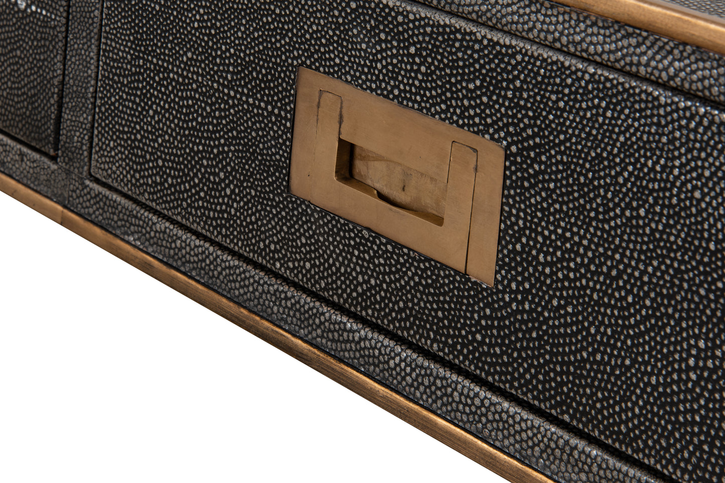 Grey Leather Shagreen Desk
