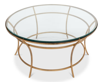 Glass Top Round Coffee Table