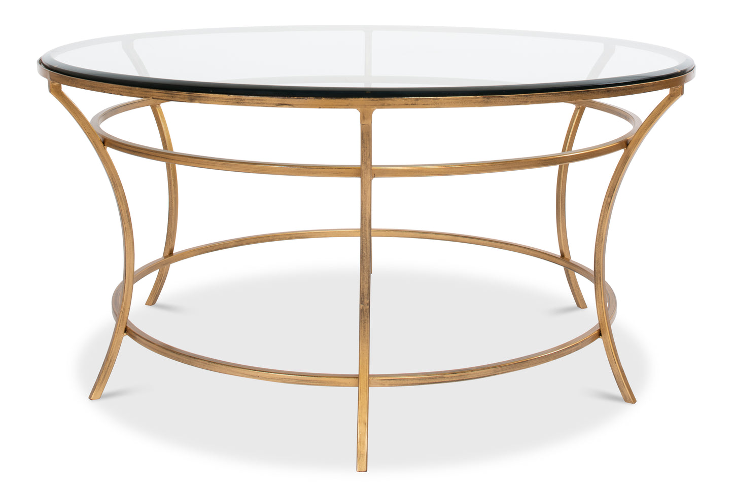 Glass Top Round Coffee Table