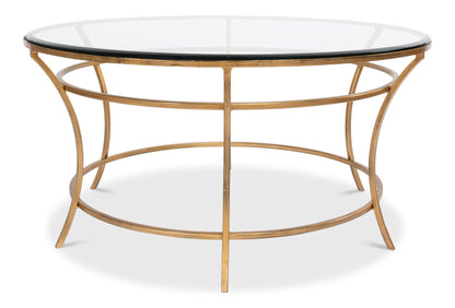 Glass Top Round Coffee Table