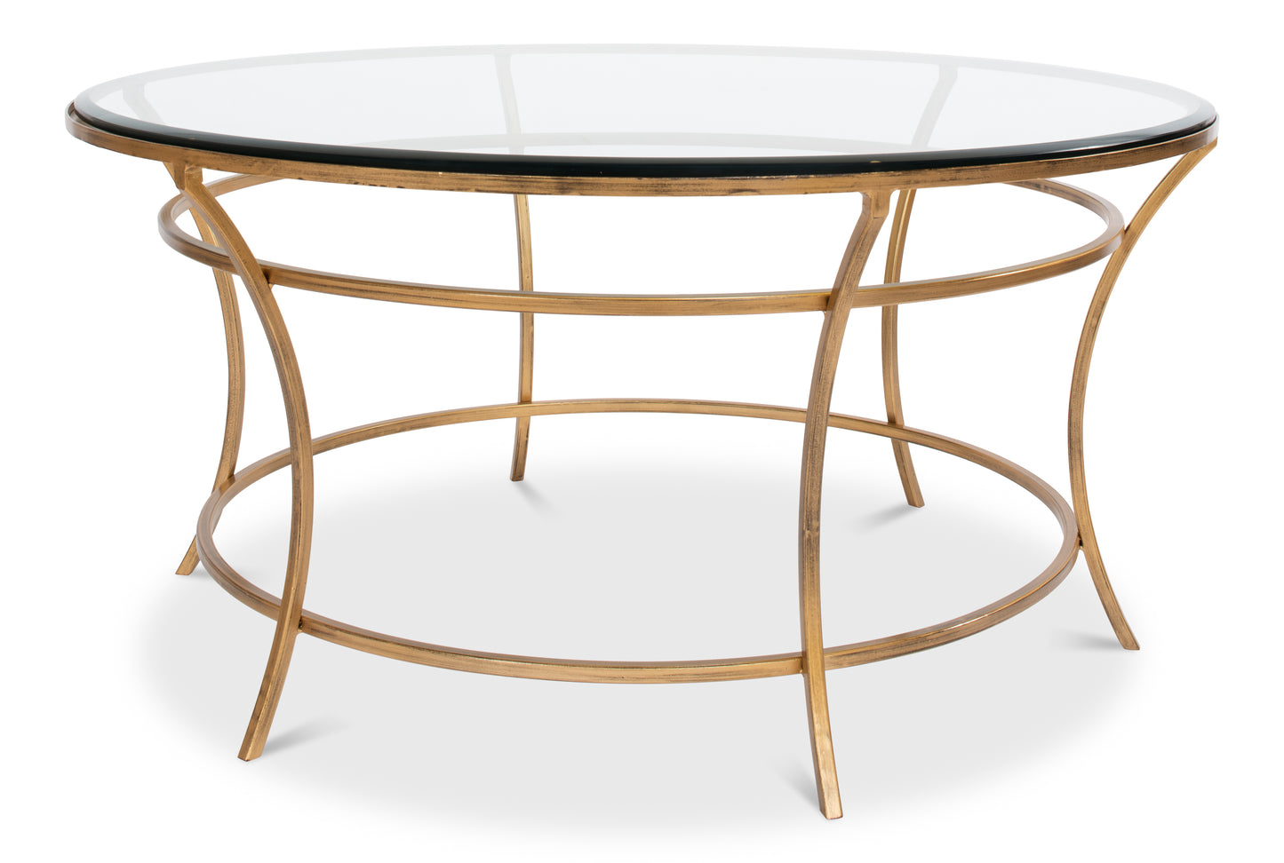 Glass Top Round Coffee Table