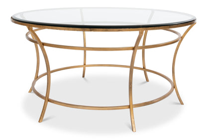 Glass Top Round Coffee Table
