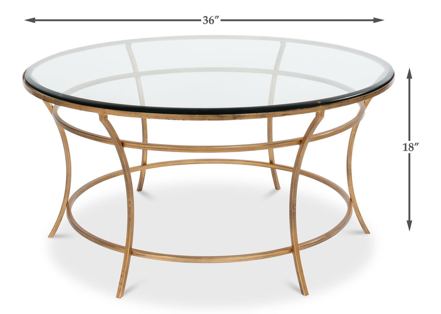 Glass Top Round Coffee Table