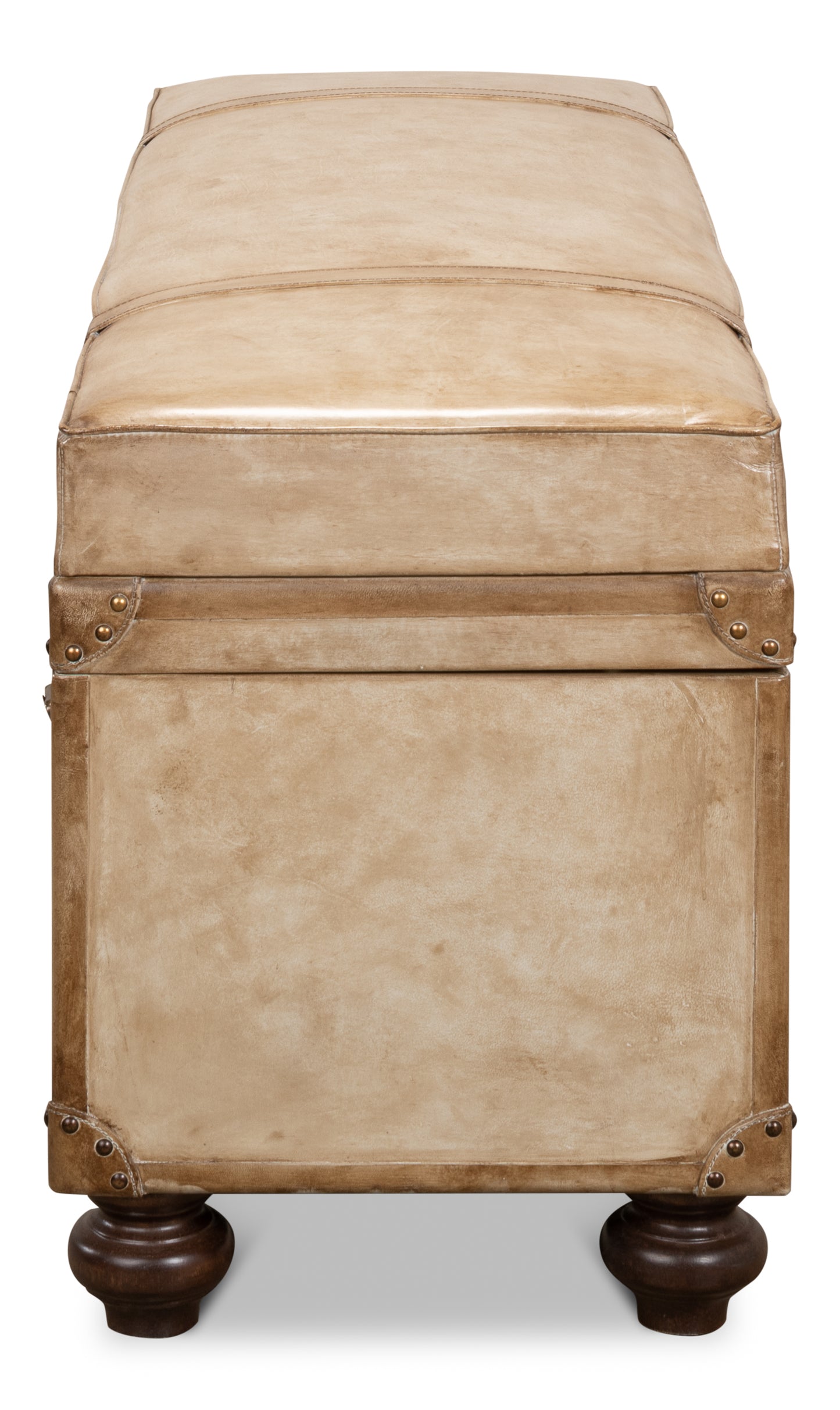LEATHER TRUNK/BENCH, PEARL LEATHER
