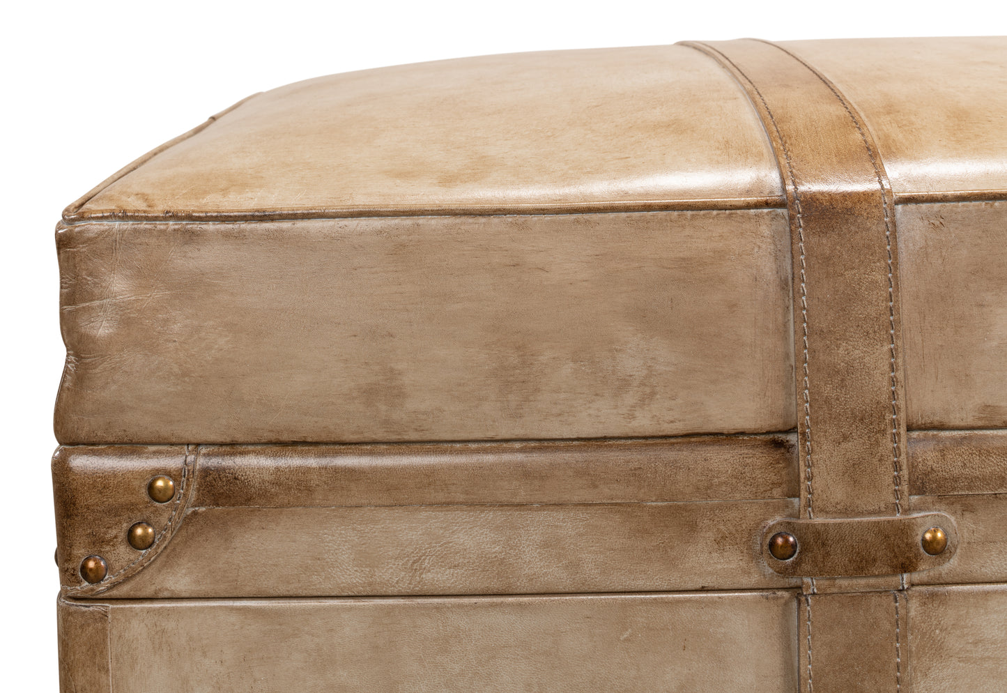 LEATHER TRUNK/BENCH, PEARL LEATHER