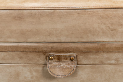 LEATHER TRUNK/BENCH, PEARL LEATHER
