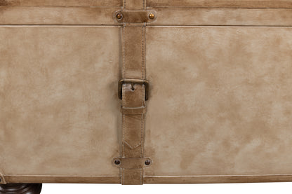 LEATHER TRUNK/BENCH, PEARL LEATHER
