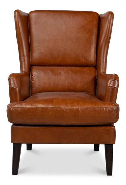 ELITE WING LOUNGE CHAIR, VINTAGE HAVANA
