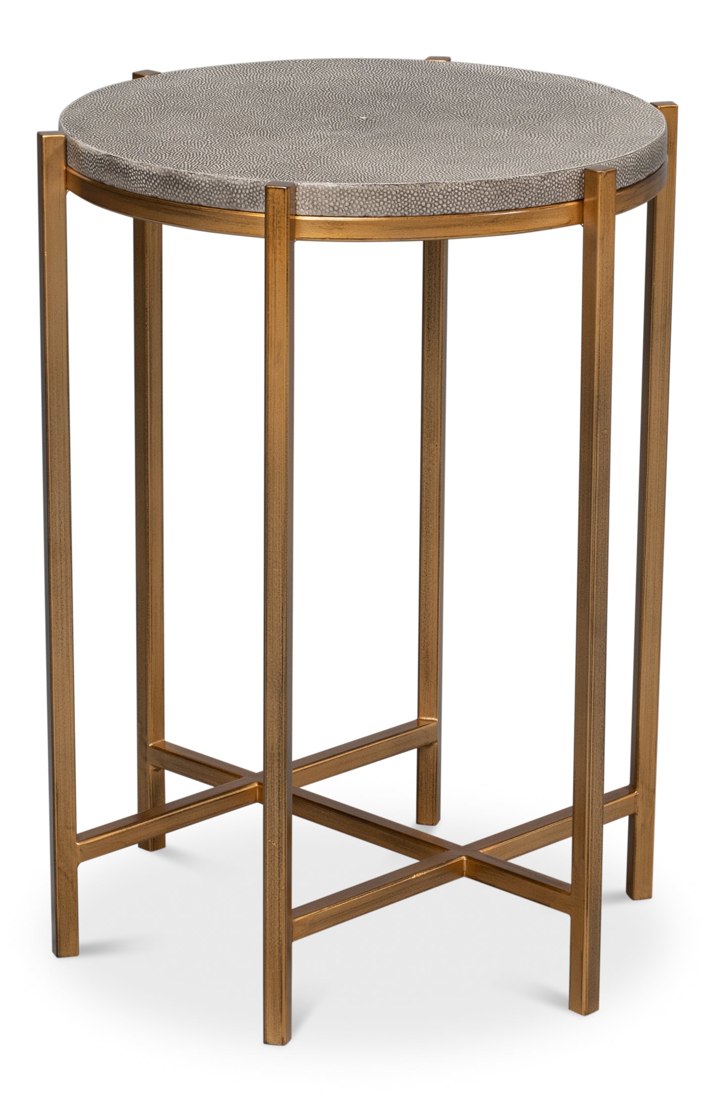 Spence Side Table, Black And Gold