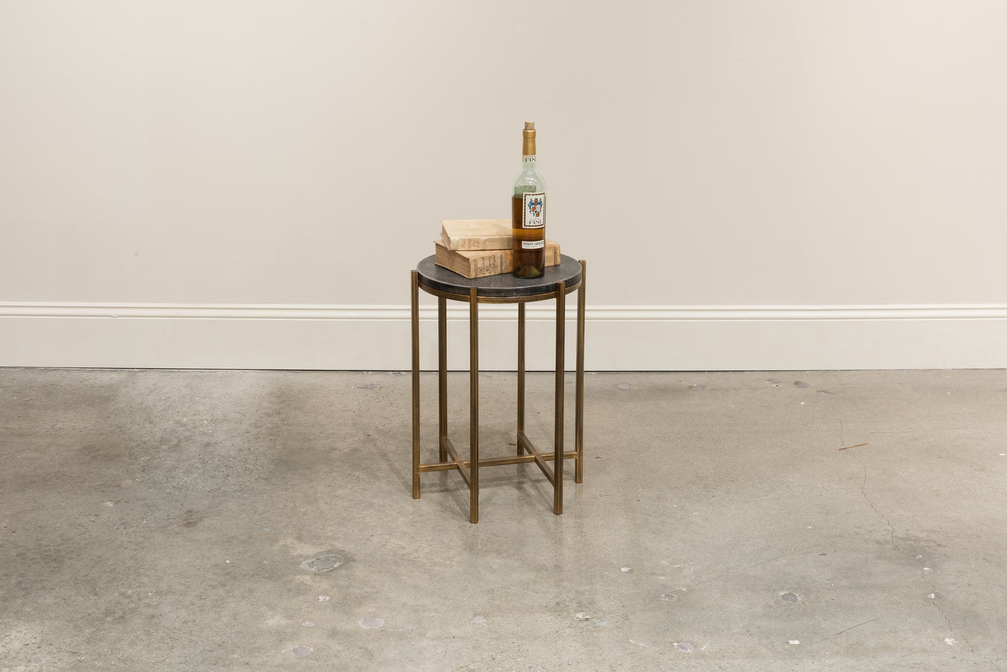 Spence Side Table, Black And Gold