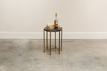 Spence Side Table, Black And Gold